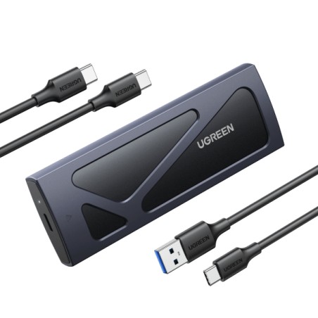 Ugreen 15512 SSD Drive Enclosure - High-Speed M.2 Case, Sleek Black Design, Perfect for Data Storage Solutions